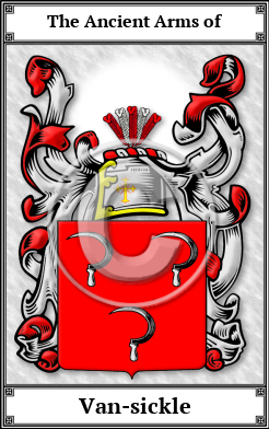 Van-sickle Family Crest Download (JPG)  Book Plated - 150 DPI