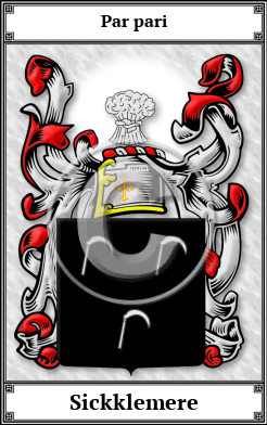 Sickklemere Family Crest Download (JPG)  Book Plated - 150 DPI