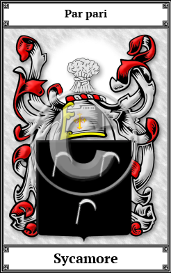 Sycamore Family Crest Download (JPG)  Book Plated - 150 DPI