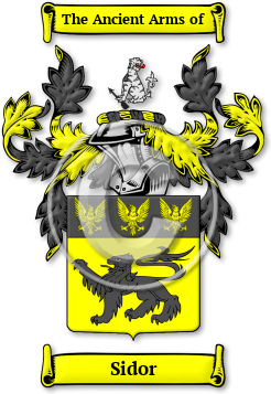 Sidor Family Crest Download (JPG) Legacy Series - 600 DPI