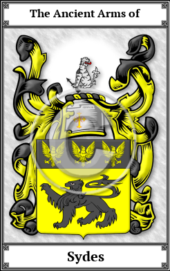Sydes Family Crest Download (JPG)  Book Plated - 150 DPI