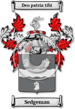 Sedgeman Family Crest Download (jpg) Legacy Series - 150 DPI