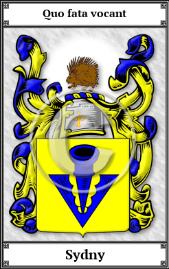 Sydny Family Crest Download (JPG)  Book Plated - 150 DPI