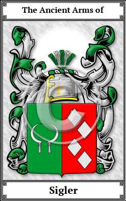 Sigler Family Crest Download (JPG)  Book Plated - 150 DPI