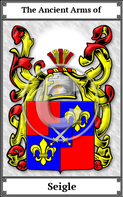 Seigle Family Crest Download (JPG)  Book Plated - 150 DPI