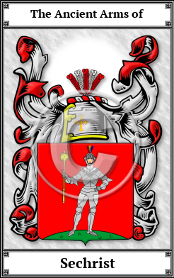 Sechrist Family Crest Download (JPG)  Book Plated - 150 DPI