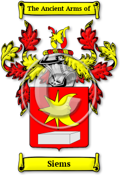 Siems Family Crest Download (jpg) Legacy Series - 150 DPI