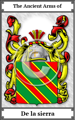 De la sierra Family Crest Download (JPG) Book Plated - 150 DPI