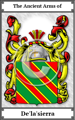 De'la'sierra Family Crest Download (JPG) Book Plated - 150 DPI