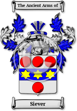 Siever Family Crest Download (jpg) Legacy Series - 150 DPI