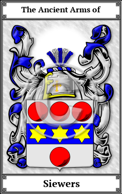 Siewers Family Crest Download (JPG)  Book Plated - 150 DPI