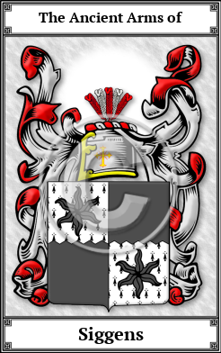 Siggens Family Crest Download (JPG) Book Plated - 600 DPI