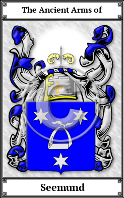 Seemund Family Crest Download (JPG)  Book Plated - 150 DPI