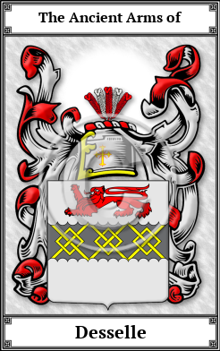 Desselle Family Crest Download (JPG) Book Plated - 600 DPI