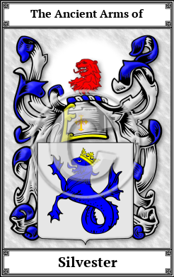 Silvester Family Crest Download (JPG) Book Plated - 600 DPI