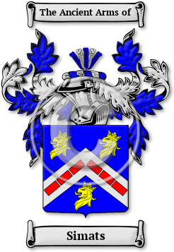 Simats Family Crest Download (jpg) Legacy Series - 150 DPI
