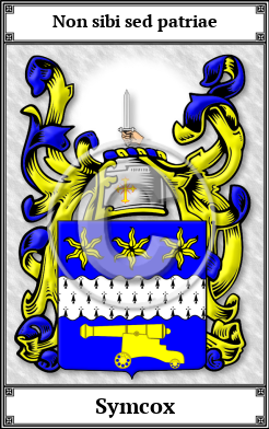 Symcox Family Crest Download (JPG)  Book Plated - 150 DPI