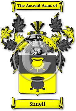 Simell Family Crest Download (jpg) Legacy Series - 150 DPI