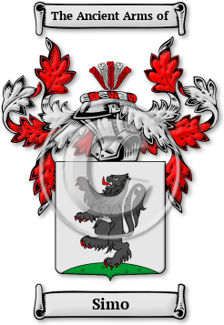 Simo Family Crest Download (jpg) Legacy Series - 150 DPI