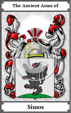 Simos Family Crest Download (JPG)  Book Plated - 150 DPI