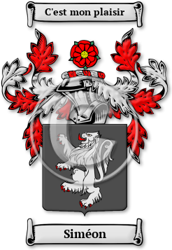 Siméon Family Crest Download (jpg) Legacy Series - 150 DPI