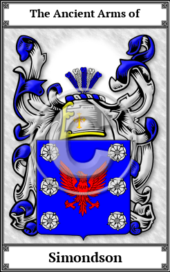 Simondson Family Crest Download (JPG)  Book Plated - 150 DPI