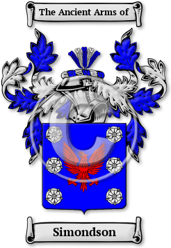 Simondson Family Crest Download (jpg) Legacy Series - 150 DPI