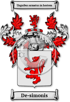 De-simonis Family Crest Download (jpg) Legacy Series - 150 DPI