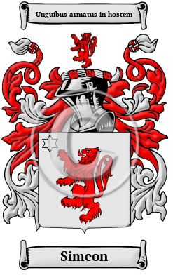 Simeon Family Crest Download (JPG) Heritage Series - 600 DPI