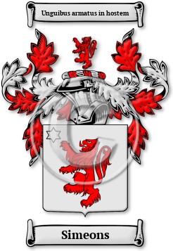 Simeons Family Crest Download (JPG) Legacy Series - 600 DPI