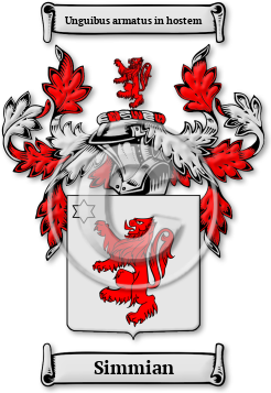 Simmian Family Crest Download (jpg) Legacy Series - 150 DPI