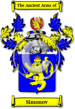 Simonov Family Crest Download (jpg) Legacy Series - 150 DPI