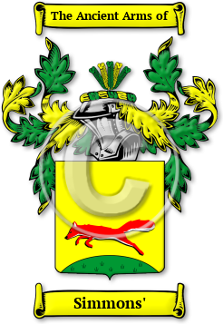 Simmons' Family Crest Download (jpg) Legacy Series - 150 DPI