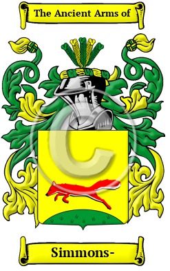Simmons- Family Crest Download (JPG) Heritage Series - 300 DPI