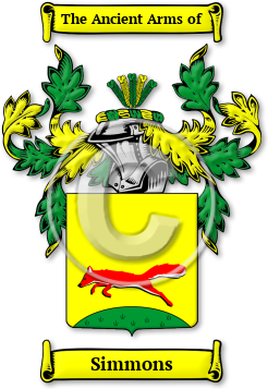 Simmons Family Crest Download (jpg) Legacy Series - 150 DPI