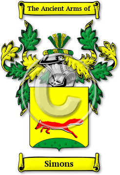 Simons Family Crest Download (jpg) Legacy Series - 150 DPI
