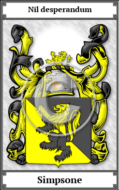 Simpsone Family Crest Download (JPG)  Book Plated - 150 DPI