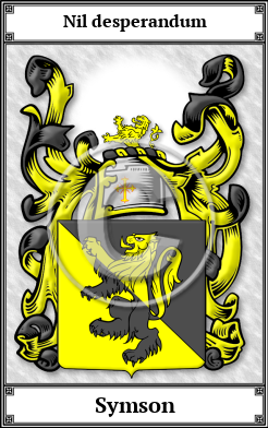 Symson Family Crest Download (JPG)  Book Plated - 150 DPI
