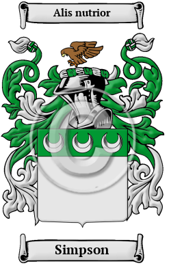 Simpson Family Crest Download (JPG) Heritage Series - 600 DPI