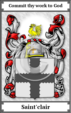 Saint'clair Family Crest Download (JPG)  Book Plated - 150 DPI