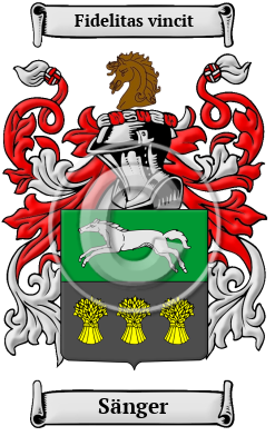 Sänger Family Crest/Coat of Arms