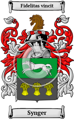 Synger Family Crest/Coat of Arms