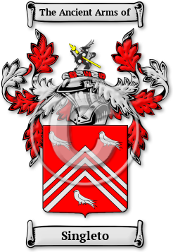 Singleto Family Crest Download (jpg) Legacy Series - 150 DPI