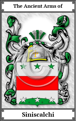 Siniscalchi Family Crest Download (JPG) Book Plated - 600 DPI