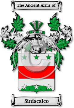 Siniscalco Family Crest Download (jpg) Legacy Series - 150 DPI