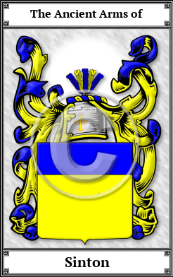 Sinton Family Crest Download (JPG)  Book Plated - 150 DPI