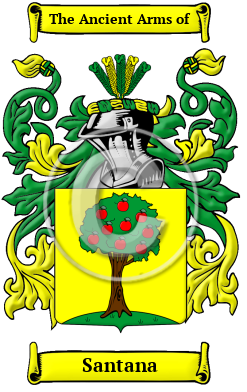 Santana Family Crest/Coat of Arms