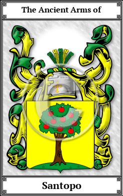 Santopo Family Crest Download (JPG) Book Plated - 600 DPI