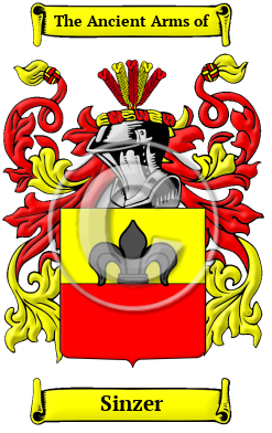 Sinzer Name Meaning, History, Family Coats of Arms