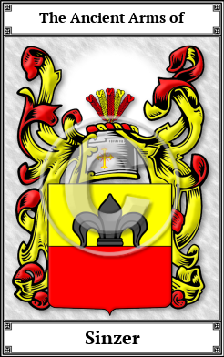 Sinzer Family Crest Download (JPG)  Book Plated - 150 DPI